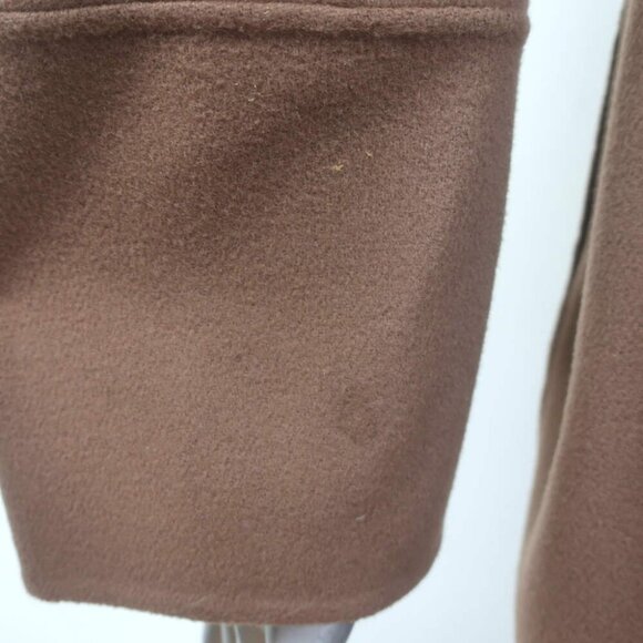 'S Max Mara Calla Belted Wrap Coat Brown Felted Wool Size US 4 - Picture 9 of 13